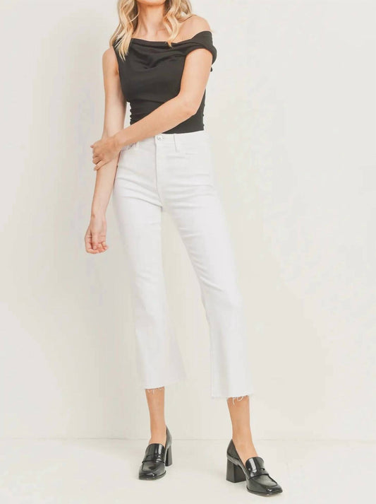 Just Black Denim - High Rise Tonal Crop Flare Jeans