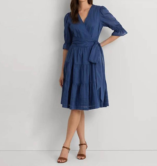 Ralph Lauren - Tie Front Voile Surplice Dress