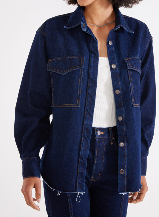 Etica - Anary Dark Denim Button Shirt