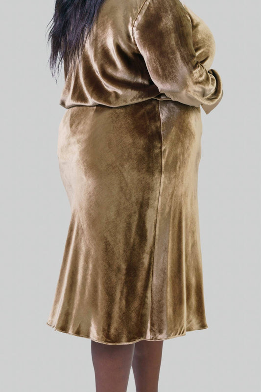 Vince - Velvet Short Slip Skirt - Plus