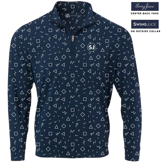 Swingjuice - Men's Golf Memphis Geometric Quarter Zip Sweatshirt