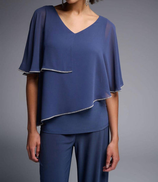 Joseph Ribkoff - Trim Layered Chiffon Top