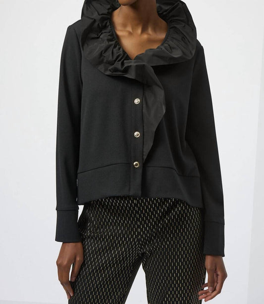 Joseph Ribkoff - Ruffled Long Sleeve Casual Shirt