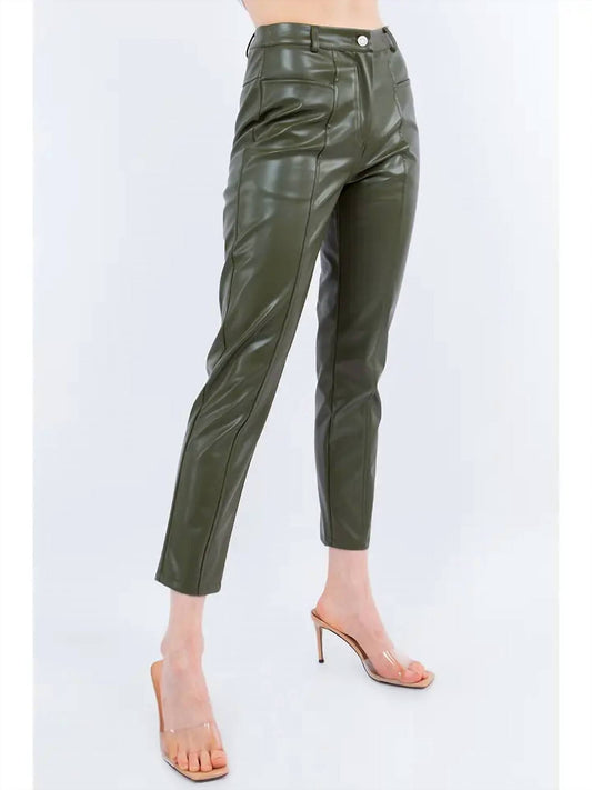 Whiteroom+Cactus - PU Leather Cropped Pants