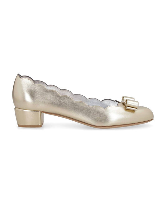 Salvatore Ferragamo - Women's Vara Metallic Leather Ballet Flats