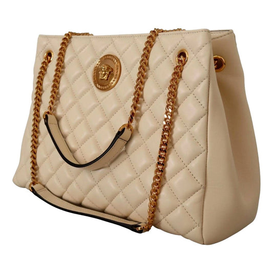 Versace - Women's Quilted La Medusa Chain Strap Tote Bag
