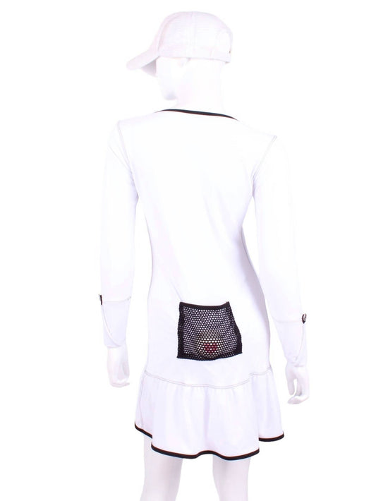 Love Love Tennis - Women's Long Sleeve Vee Monroe Dress