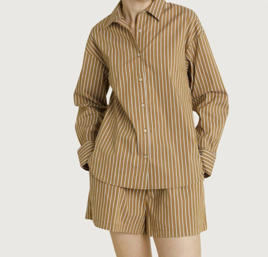 Aureum - Palmer Button Down Top And Short Set