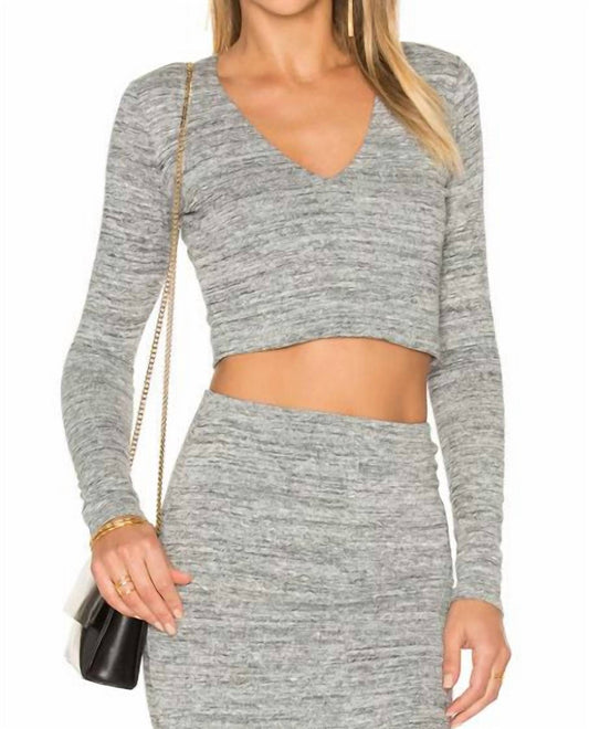 Alice + Olivia - Jori Cropped V-neck Top