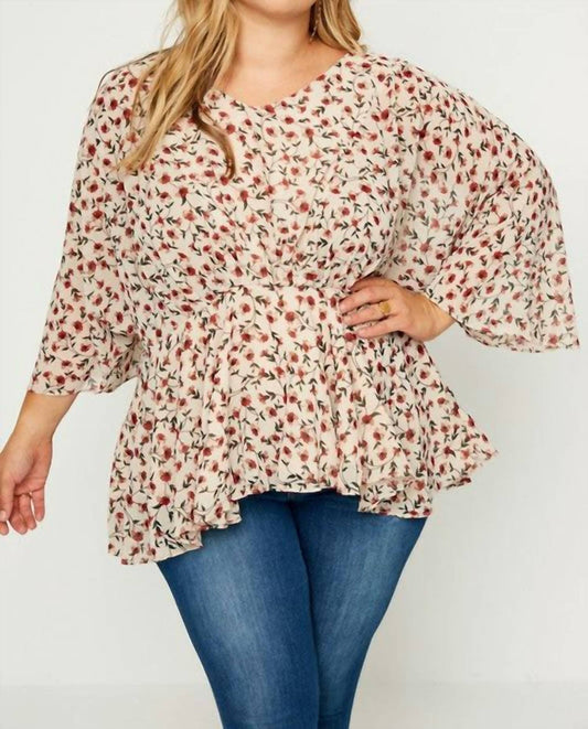 Hayden La - Floral Peplum Blouse