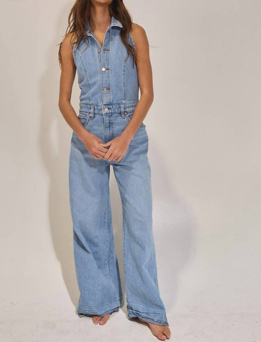 Bucketlist - Collared Wide Leg Jumpsuit