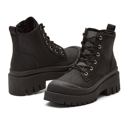 Andrea - Women's Chunky Canvas Boots