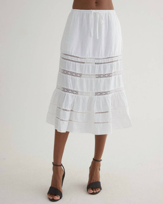 Bella Dahl - Lattice Lace Trim Tiered Skirt