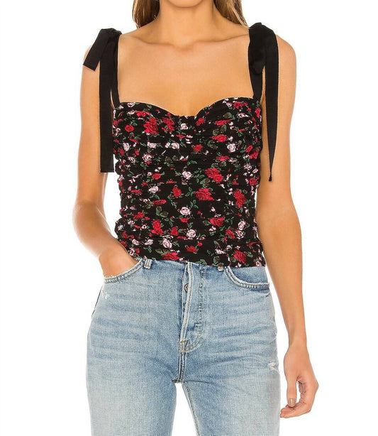For Love & Lemons - Tainted Floral Corset Top