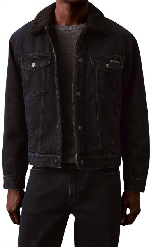 Calvin Klein - 90s Sherpa Denim Trucker Jacket