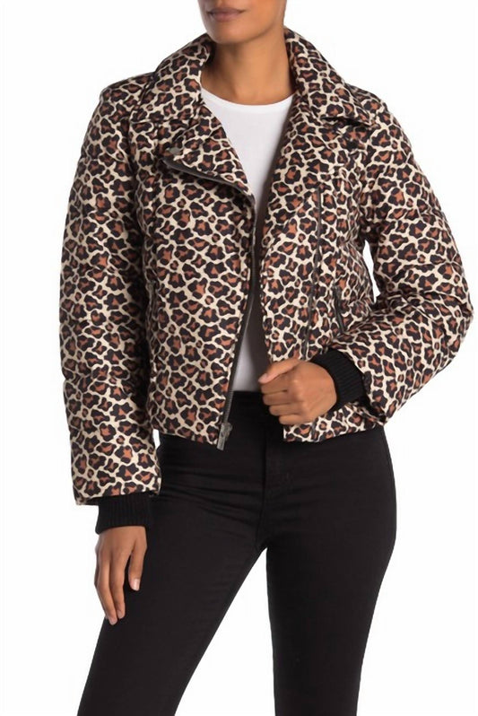 Diane Von Furstenberg - Leopard Print Down Quilted Puffer Jacket