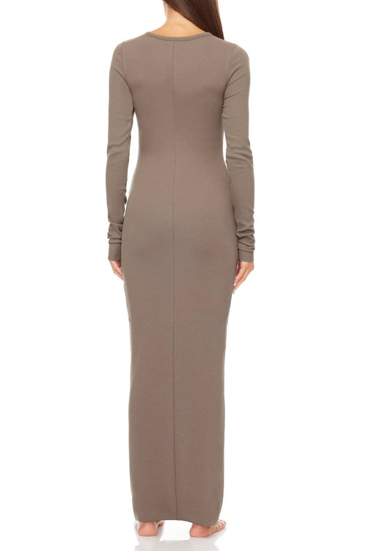Eterne - Long Sleeve Crew Maxi Dress
