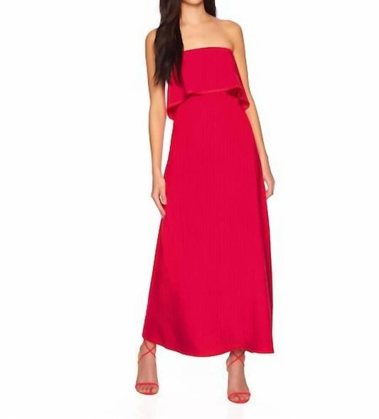 Susana Monaco - Strapless Overlay Slit Dress