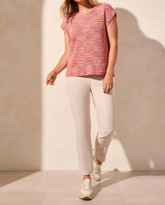 Tribal - Space-Dye Sweater With Cap Sleeves