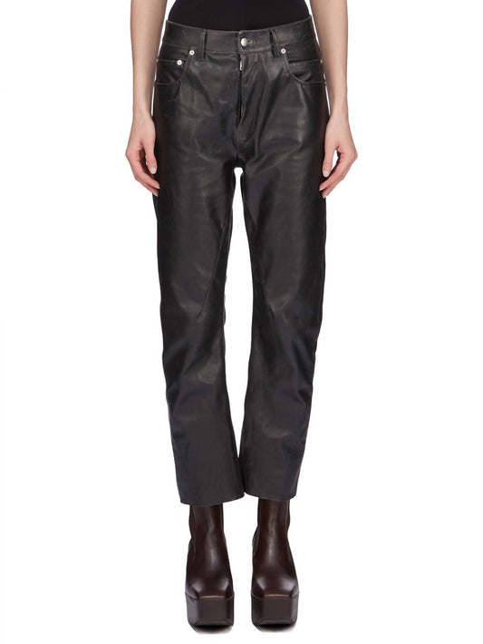 Rick Owens - Pantaloni In Pelle Detroit Cut