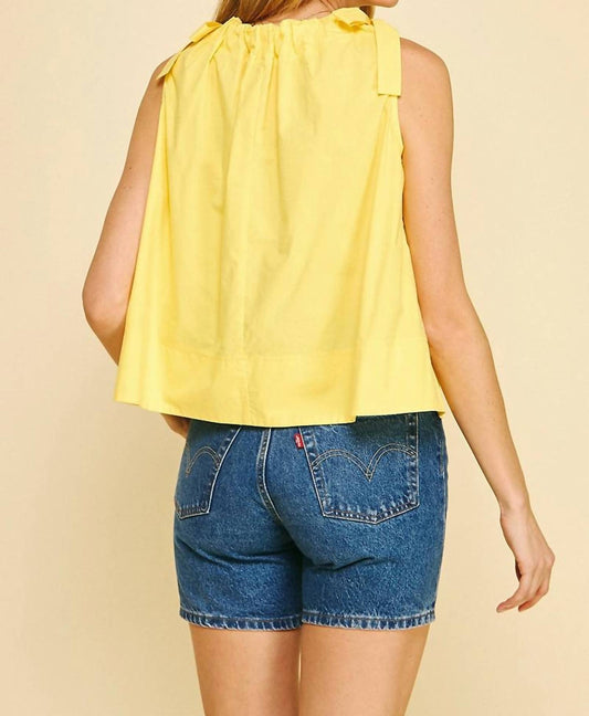 Pinch - Tie Detailed Sleeve Blouse Top