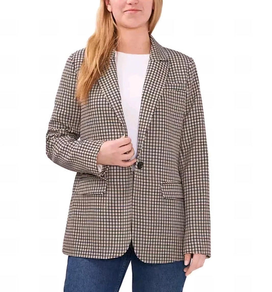 Vince Camuto - Plaid one button Blazer