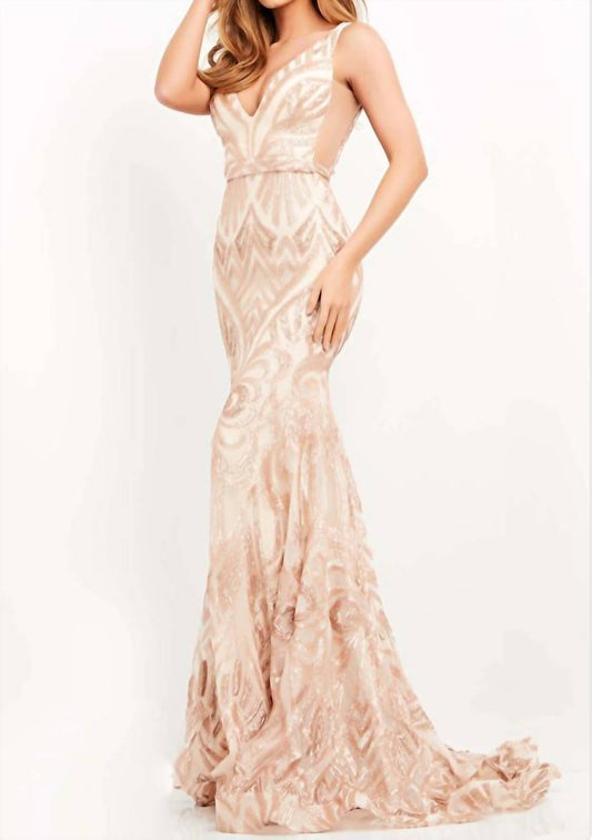 Jovani - Sequin Embellished Gown