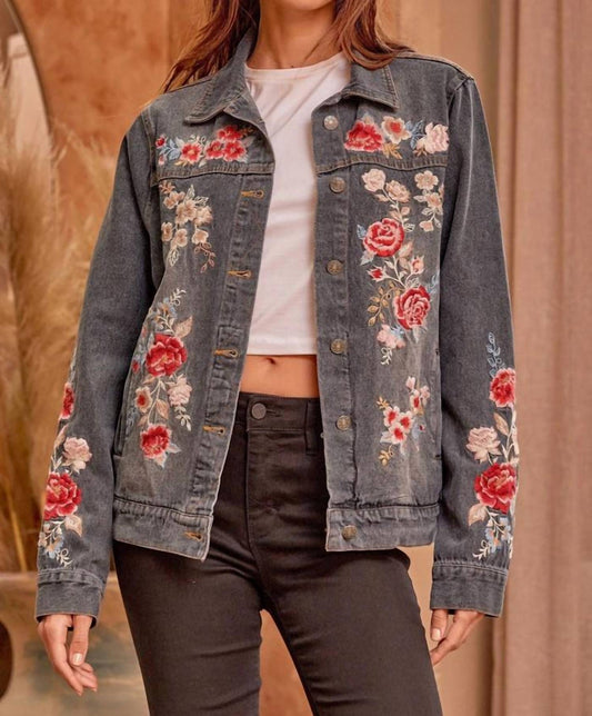 Andree By Unit - Lovely Visions Flower Embroidered Jacket