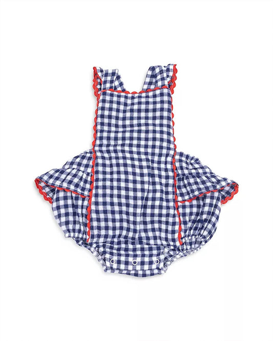 Angel Dear - Girl's Baby Ric-rac Ruffle Sunsuit
