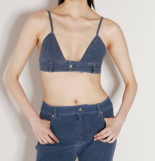 Alexander Wang - Trompe L’oeil Denim Bra Top