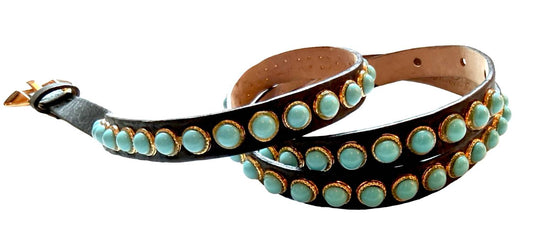 Hyde Collection - Women's Turquiose Studded Belt