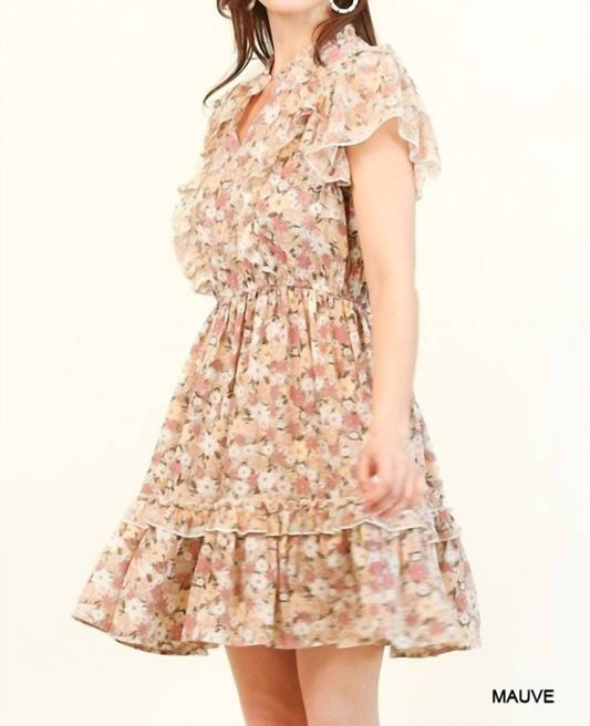 Gigio - Fit N Flare Ruffles Dress