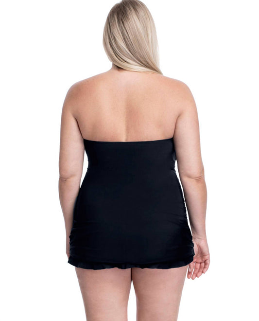 Profile By Gottex - Cross Over Bandeau Strapless Swimdress