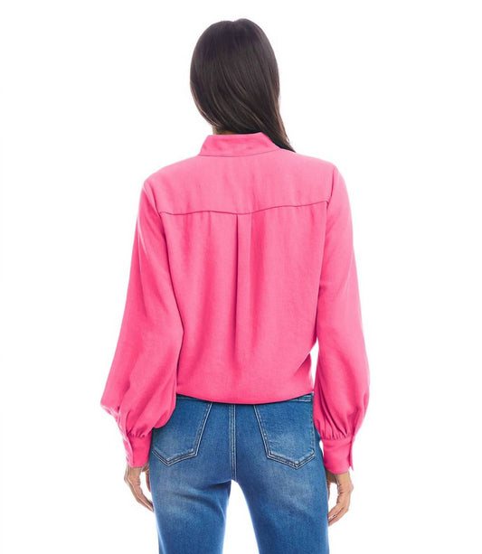 Karen Kane - Long Sleeve Tie-Front Top