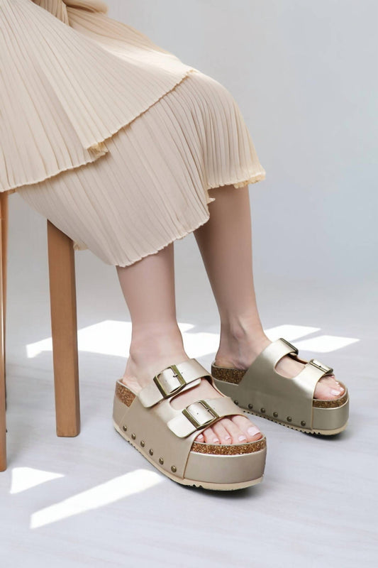 Ccocci - Women's Maddie Double Buckle Platform Sandals