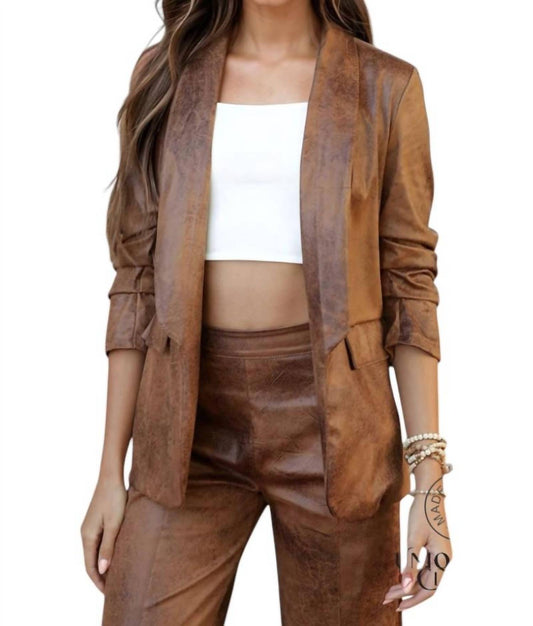 Venti6 - Rossana Stonewash Suede Blazer