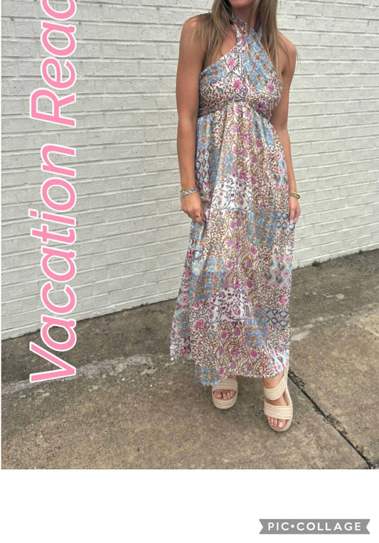 Joy Joy - budding vines halter dress