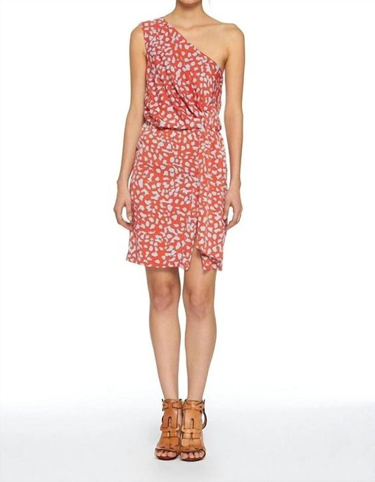 Diane Von Furstenberg - Agatha Silk One Shoulder Faux Wrap Dress