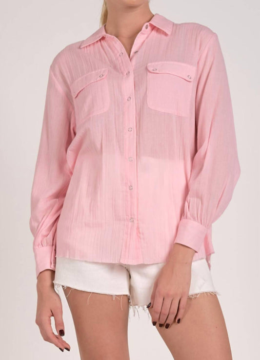 Elan - Collared Button Down Top