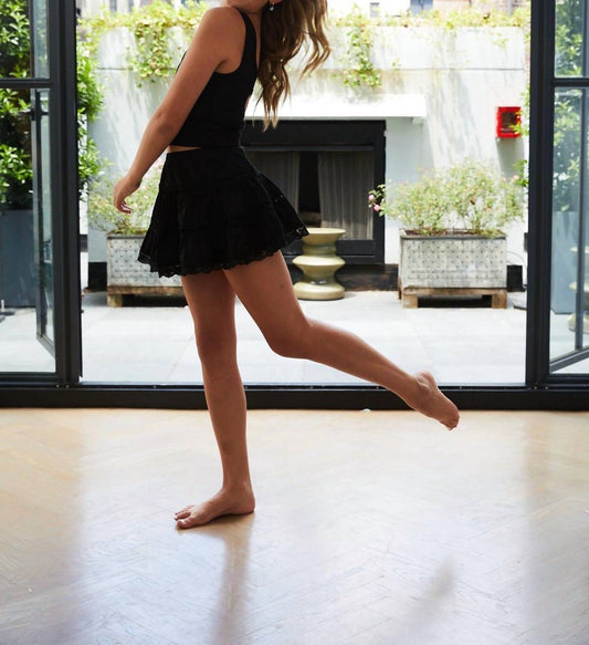 Theme - Sofia Heart Bow Lace Mini Skirt