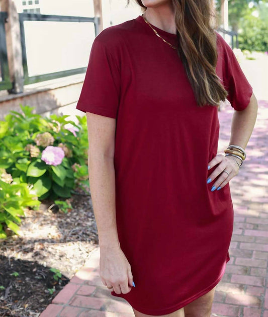Jess Lea - Tshirt Dress - Burgundy