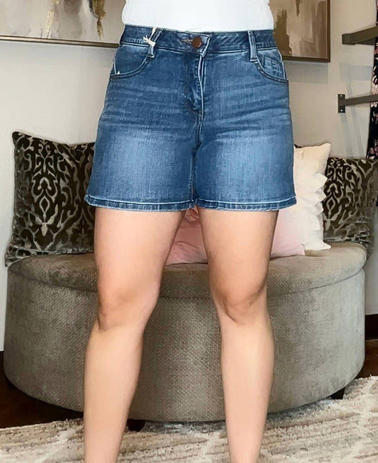 Democracy - Denim Short With Roll Cuff Hem