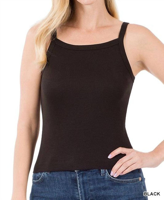 Zenana - Ribbed Spaghetti Strap Rayon Cami