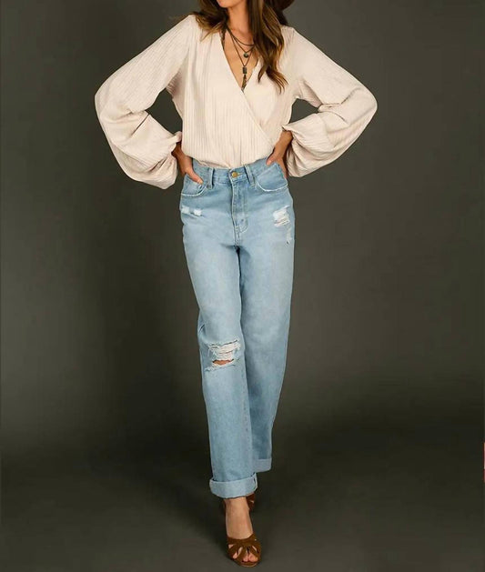 Joyfolie - Christina Bubble Sleeves Bodysuit