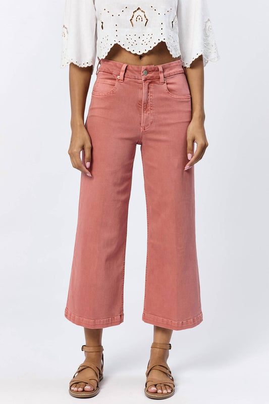 Dear John Denim - Audrey Super High Rise Cropped Wide Leg Jeans