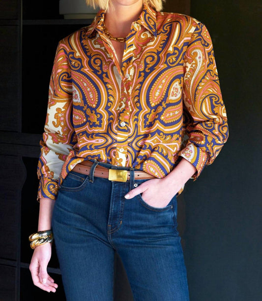 Finley - Princess Paisley Mini Monica Shirt