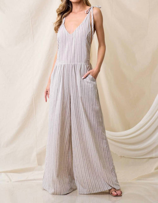 Saints & Hearts - Fay Linen Blend Jumpsuit