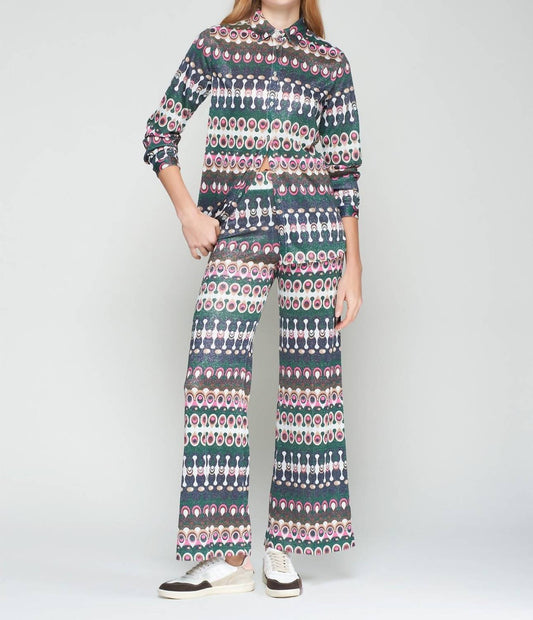 Vilagallo - Anastasia Geometric Lurex Shirt