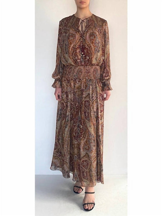 Hemant & Nandita - Smocked Detail Maxi Dress