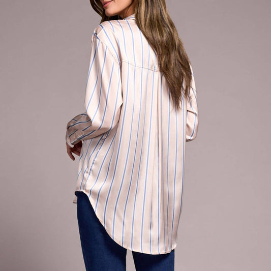 Tribal - Striped Button Up Blouse